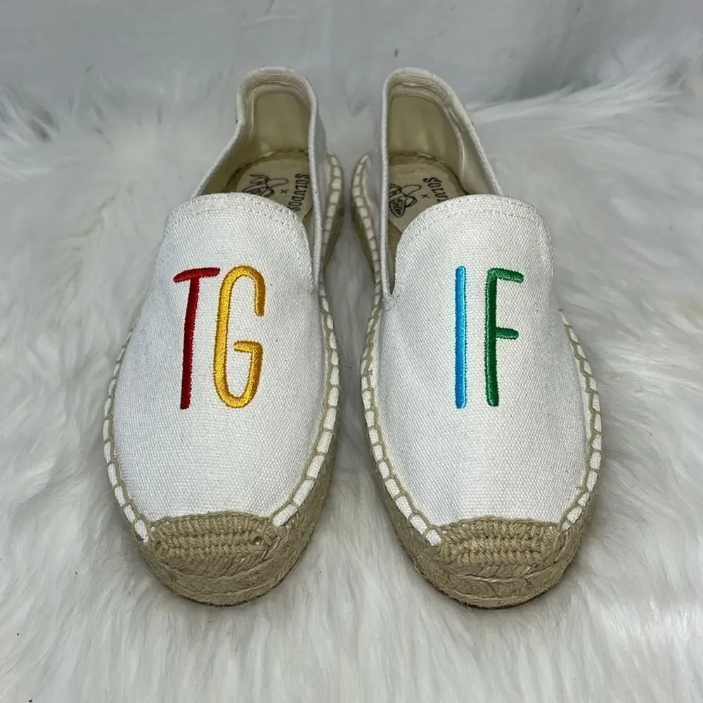 Anthropologie Soludos X‎ Ashcan NWOT TG/IF Embroidered Espadrilles